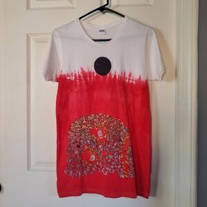 Threadless Decapitated Duumsday T-shirt Skull Floral Tie-Dyed Short Sleeves  Med